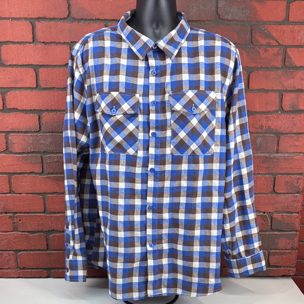 Weiv Shirt Mens‎ XXL Plaid Flannel Button Down